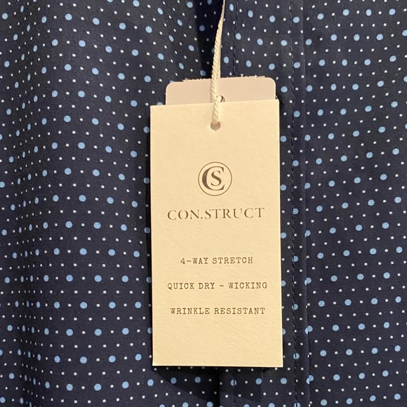 New with tags! Construct Men’s Microdot Short-Sleeve Button Down Shirt - Picture 5 of 9